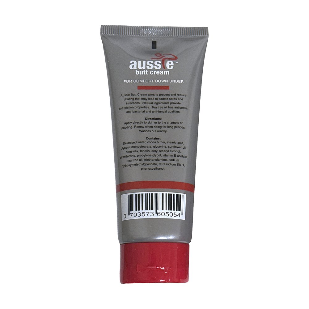 Aussie Butt Cream 100ml ingredients and directions label