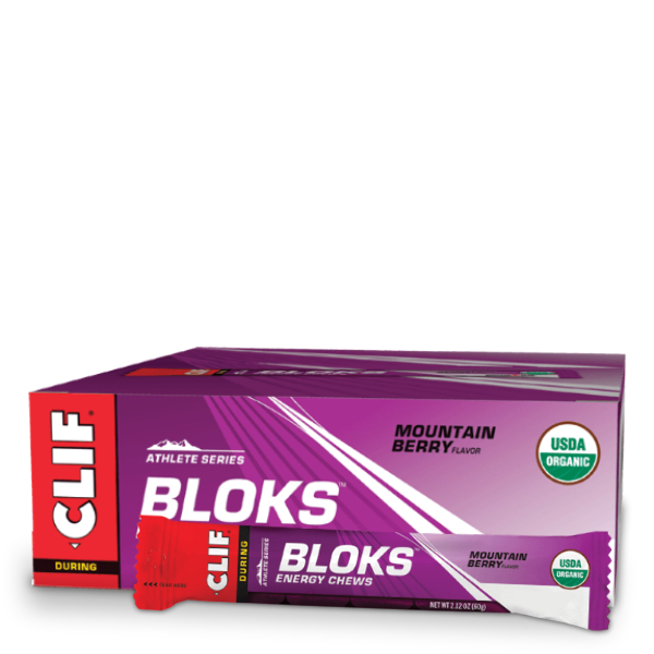 Clif Bloks Energy Chews Mountain Berry 60g (18pk)