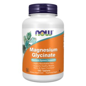 NOW Magnesium Glycinate 180 Tablets bottle